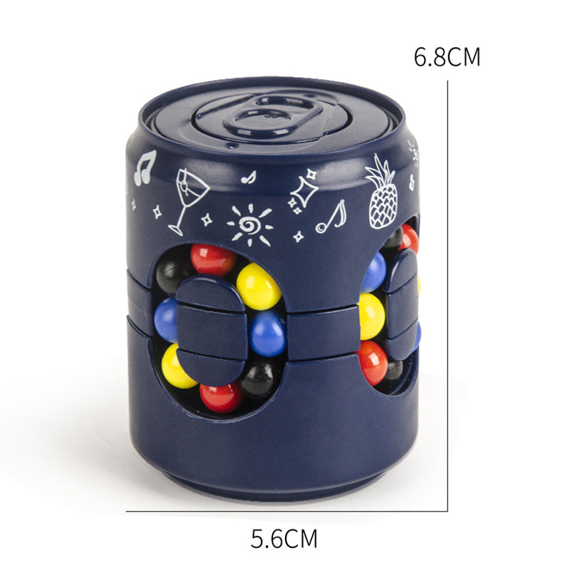 🥤 2-in-1 Soda Can Fidget Spinner: Rotating Bean Puzzle, Smooth Spin, ABS, Stress Relief Toy