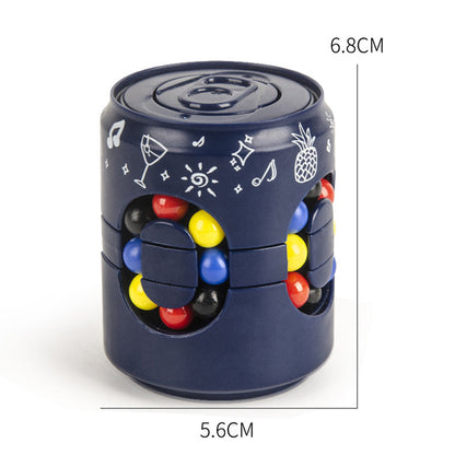 🥤 2-in-1 Soda Can Fidget Spinner: Rotating Bean Puzzle, Smooth Spin, ABS, Stress Relief Toy