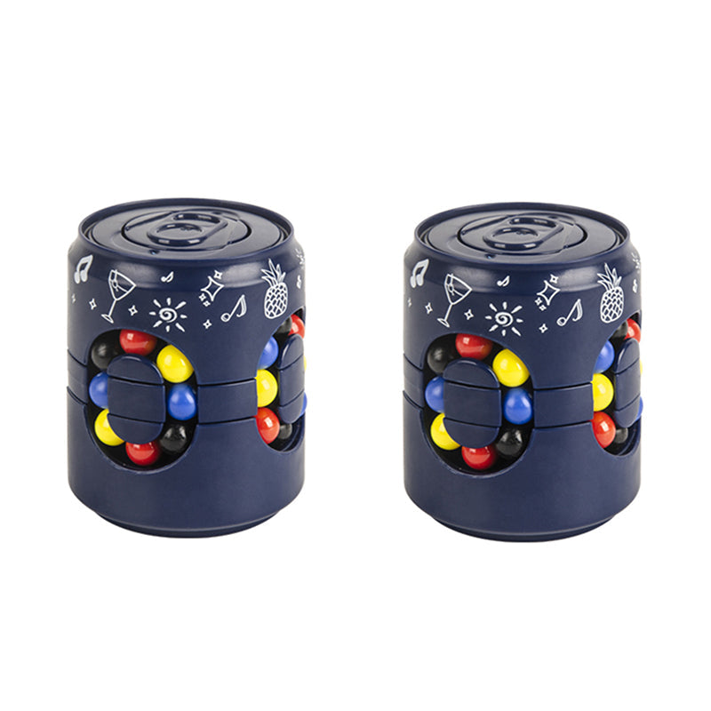 🥤 2-in-1 Soda Can Fidget Spinner: Rotating Bean Puzzle, Smooth Spin, ABS, Stress Relief Toy