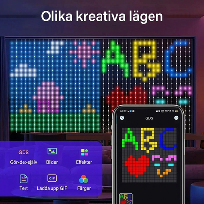 🌈 Teraz 50% taniej! 💡 Wodoodporna kurtyna świetlna LED – sterowanie aplikacją, synchronizacja z muzyką i własne wzory świetlne 🎵
