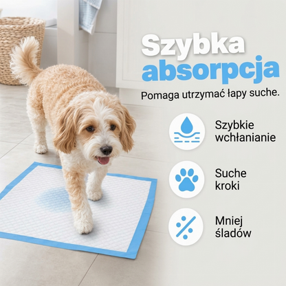 Jednorazowe, chłonne i szczelne podkładki higieniczne dla zwierząt domowych
