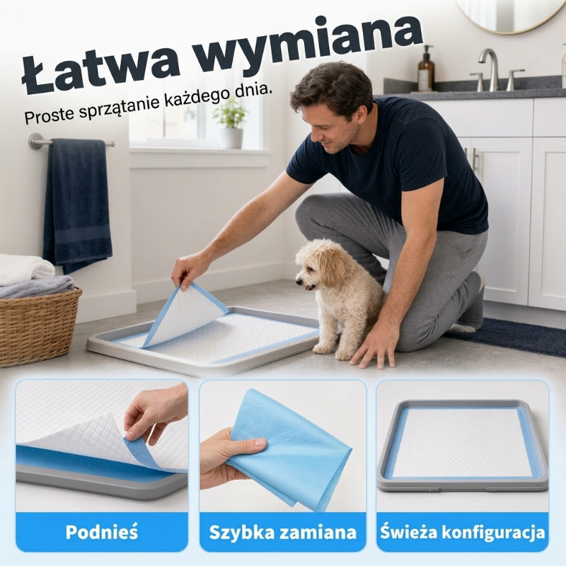 Jednorazowe, chłonne i szczelne podkładki higieniczne dla zwierząt domowych